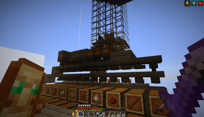 仕分け装置付きの天空トラップタワー。水流式で効率が良い