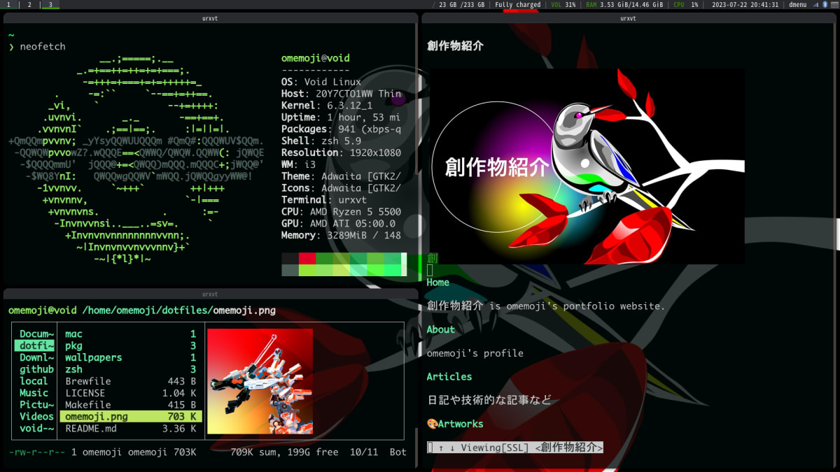 Void Linux with i3